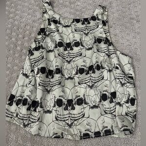 Skull Print Sleeveless Top from LF